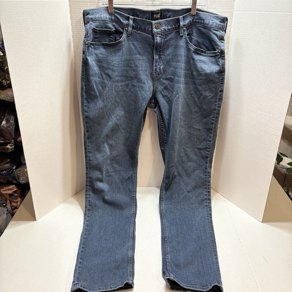 Paige Jeans Mens 38 Blue Federal Straight Slim Stretch USA Denim Inkwell 38x32